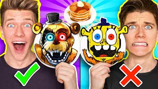 Minecraft NOOB vs PRO Pancake Art Challenge How To Make Five Nights at Freddy’s vs Rainbow Friends [upl. by Rojas]