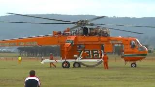 SikorskyErickson Air Crane  Incredible Hulk  Start up amp Take Off [upl. by Ogdon]