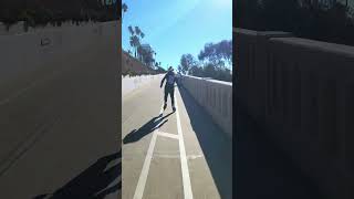 Roller Blading Uphill at Santa Monica [upl. by Orteip949]