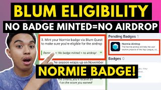 BLUM MINT NORMIE BADGE I NO MINTED BAGDE  NO AIRDROP HOW TO MINT NORMIE BADGE ON BLUM [upl. by Alessandra]