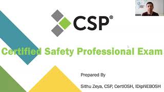 Certified Safety Professional Exam Part 8 [upl. by Aneej]