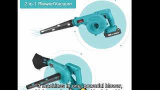 Abeden Cordless Leaf Blower2in1 Electric Handheld SweeperVacuum [upl. by Lleon861]