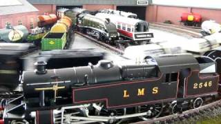 Ace Trains Stanier 264t LMS 2546 Steam Locomotive at Tinkers Hill Model Railway Layout  OO 00 E [upl. by Gilbertina]