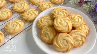 Butter Cookies Recipe Easy  How to Make Vanilla Cookies at Home [upl. by Kay955]