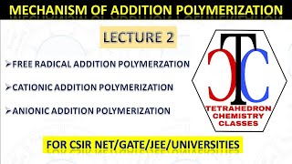 LECTURE 2 ADDITION POLYMERIZATION MECHANISM [upl. by Ecahc]