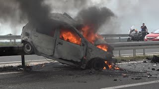 STRAVIČNA SAOBRAĆAJNA NESREĆA NA AUTO PUTU quotMILOŠ VELIKIquot [upl. by Bernardine]