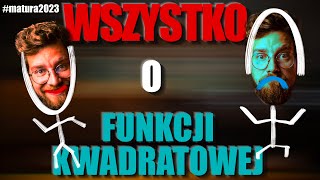 WSZYSTKO o funkcja KWADRATOWA❗️ postać ogólna kanoniczna iloczynowa zamiana własności [upl. by Frolick]