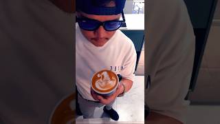 How To Make  Swan 🦢☘️ Latte Art latteart barista shorts coffee trending music love youtube [upl. by Rolan]