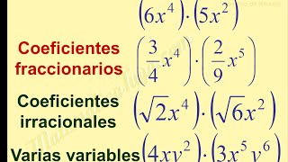 Multiplicación de monomios Justificación y ejemplos [upl. by Ibrad]