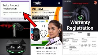 Truke Earbuds Warrenty Registration  How To Claim 1 Year Warranty Registration  BTG1 Earbuds [upl. by Gunter]