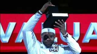 Commissioner David Stern Presents the MVP Trophy to LeBron James [upl. by Yekcor520]