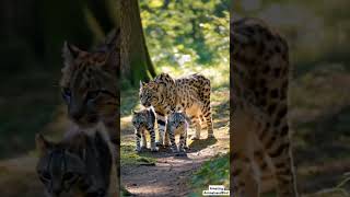 Adorable Bobcat Family Stroll Bobcats Walking with Two Playful Baby Bobcats in the Wild [upl. by Eidnas372]