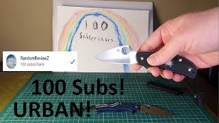 100 Subs Special Spyderco Urban  is it better than the Squeak [upl. by Sammer]