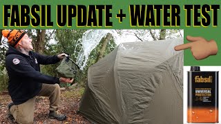 Fabsil update amp water test  waterproof bivvy  carp fishing [upl. by Sladen639]