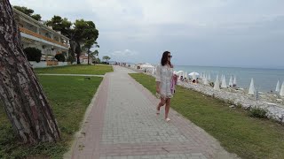 Day Walk in Chaniotis Kassandra Halkidiki  Greece Walking Tour 4K [upl. by Seen]