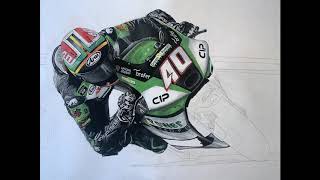 Darryn Binder Moto3 Pastel Drawing [upl. by Drawets573]