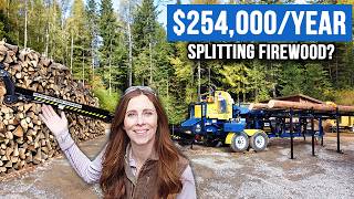 How Much Money Can We Make Splitting Firewood 48 hour challenge [upl. by Ahsinirt907]