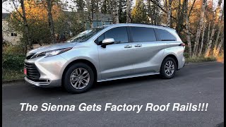 Toyota Sienna 20212024  How To Install Factory Cross Bars On The Roof Rails [upl. by Oijres]