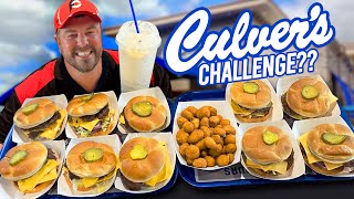 Culvers 10 Double Deluxe Butter Burger Challenge w Cheese Curds [upl. by Wengert157]