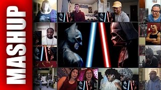 BATMAN vs DARTH VADER Super Power Beat Down Reactions Mashup [upl. by Ylnevaeh]