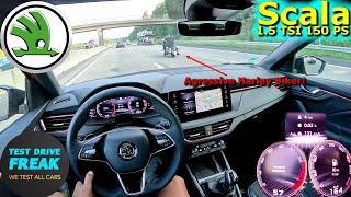 2024 Skoda Scala Monte Carlo 15 TSI DSG 150 PS TOP SPEED AUTOBAHN DRIVE POV with Fuel Consumption [upl. by Zednanreh]