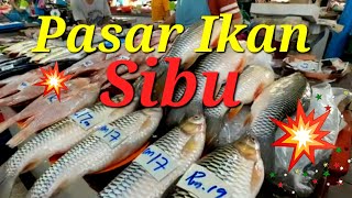 Sarawak Sibu pasar ikan fish market at the grand Sibu Central Market 🐟🦐🦀 [upl. by Connett263]