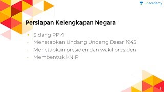 Kondisi Indonesia Pasca Proklamasi Sejarah  SBMPTN UN SMA [upl. by Michaelina]