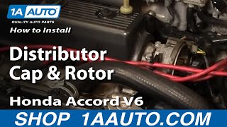 How to Replace Distributor Cap amp Rotor Kit 9597 Honda Accord [upl. by Annahsor]