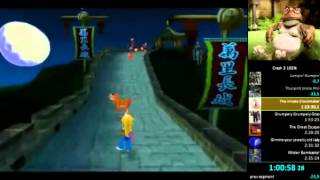 Crash Bandicoot 3 Warped PS1  105 Speed Run in 22912 Live Commentary [upl. by Marek380]