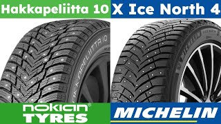 Nokian Hakkapeliitta 10 vs Michelin X Ice North 4 [upl. by Nelly]