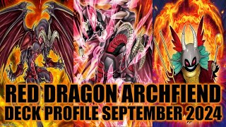 RED DRAGON ARCHFIEND DECK PROFILE SEPTEMBER 2024 YUGIOH [upl. by Einnim874]