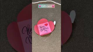 Diy paper gift card💗🪷🩷 shorts craft diy art handmade gift [upl. by Atekal403]