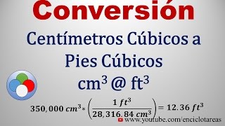 Convertir de Centimetros Cúbicos a Pies Cúbicos cm³ a ft³ [upl. by Anasor]