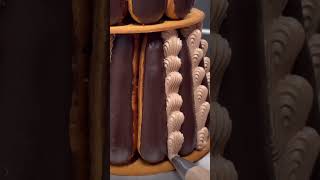 Chocolate Eclair tower🔥food shortvideo 🔥shortvideo [upl. by Nnahtebazile]