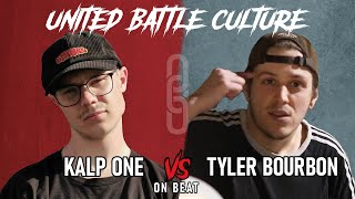 KALP ONE vs TYLER BOURBON  ON BEAT BATTLE  UBC  KICKOFF [upl. by Drof86]