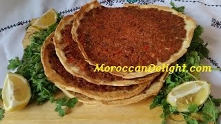 Turkish pizza  pide lahmacun صفيحه بلحمه  البيتزا التركية  Pizza turque [upl. by Ecyt720]