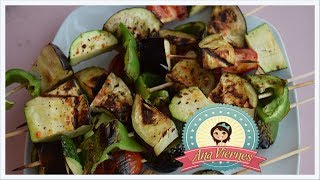 Como Hacer brochetas de verduras  brochetas vegetarianas Asadas [upl. by Nevaeh]