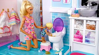 Barbie amp Ken Doll Family Toddler Get Well Routine [upl. by Rotceh994]