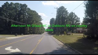 NORTH CAROLINA BACKROADS  Afternoon drive Mt Gilead NC to Oakboro NC on country roads  ASMR [upl. by Liddle]