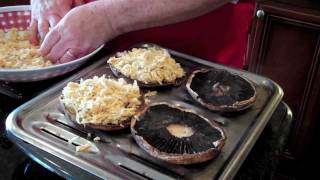 VITOS ITALIAN CUCINA  PORTOBELLO STUFFED MUSHROOMS wRecipe [upl. by Haeluj]