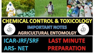 CHEMICAL CONTROL amp TOXICOLOGY  Agricultural Entomology ARS NET ICAR JRFSR  IARI PhD Entrance [upl. by Farrington]