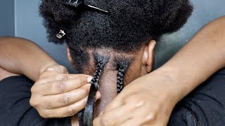 BOX BRAIDS ON YOURSELF [upl. by Yona]