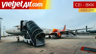 Thai Vietjet Air A321 Economy Trip Report  Chiang Rai  Bangkok [upl. by Ynnav527]