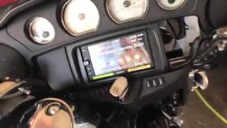 Sony double din XAVAX100 install in 2014 Harley Davidson Street Glide [upl. by Erdrich]