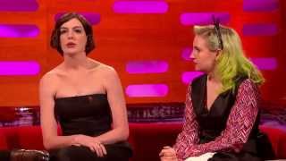 Lena Dunham amp Anne Hathaway attempt English accents [upl. by Billat]