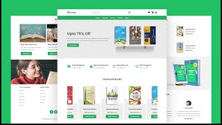 Create A Responsive Online Book Store Website Design Using HTML  CSS  JavaScript  Step By Step [upl. by Suolekcin]