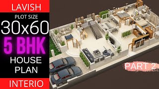 30x60 House Plan 3D  House Design 2021  South Facing  Lavish Interio [upl. by Rushing170]