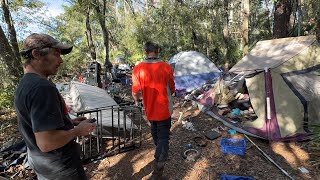 Dangerous Encounter Living Deep In The Swamp Forest The Homeless Camps Of Pasco County Florida [upl. by Petula400]