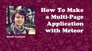 How to make a multipage application with Meteor [upl. by Ydner970]