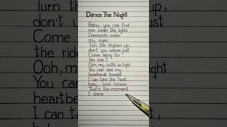 Dance The Night 💗 Lyrics Song by Dua Lipa dancethenightdualipa lyrics [upl. by Ssilb]